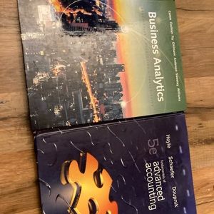 Business analytics and advanced accounting books